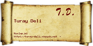Turay Deli névjegykártya